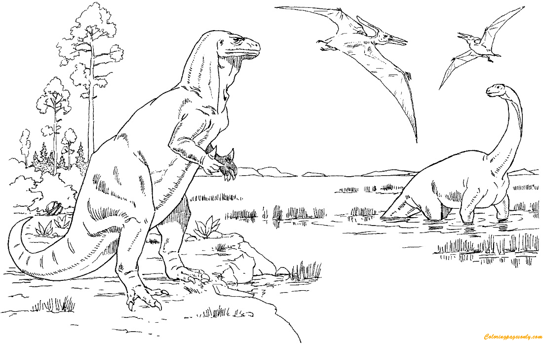 iguanodon coloring page