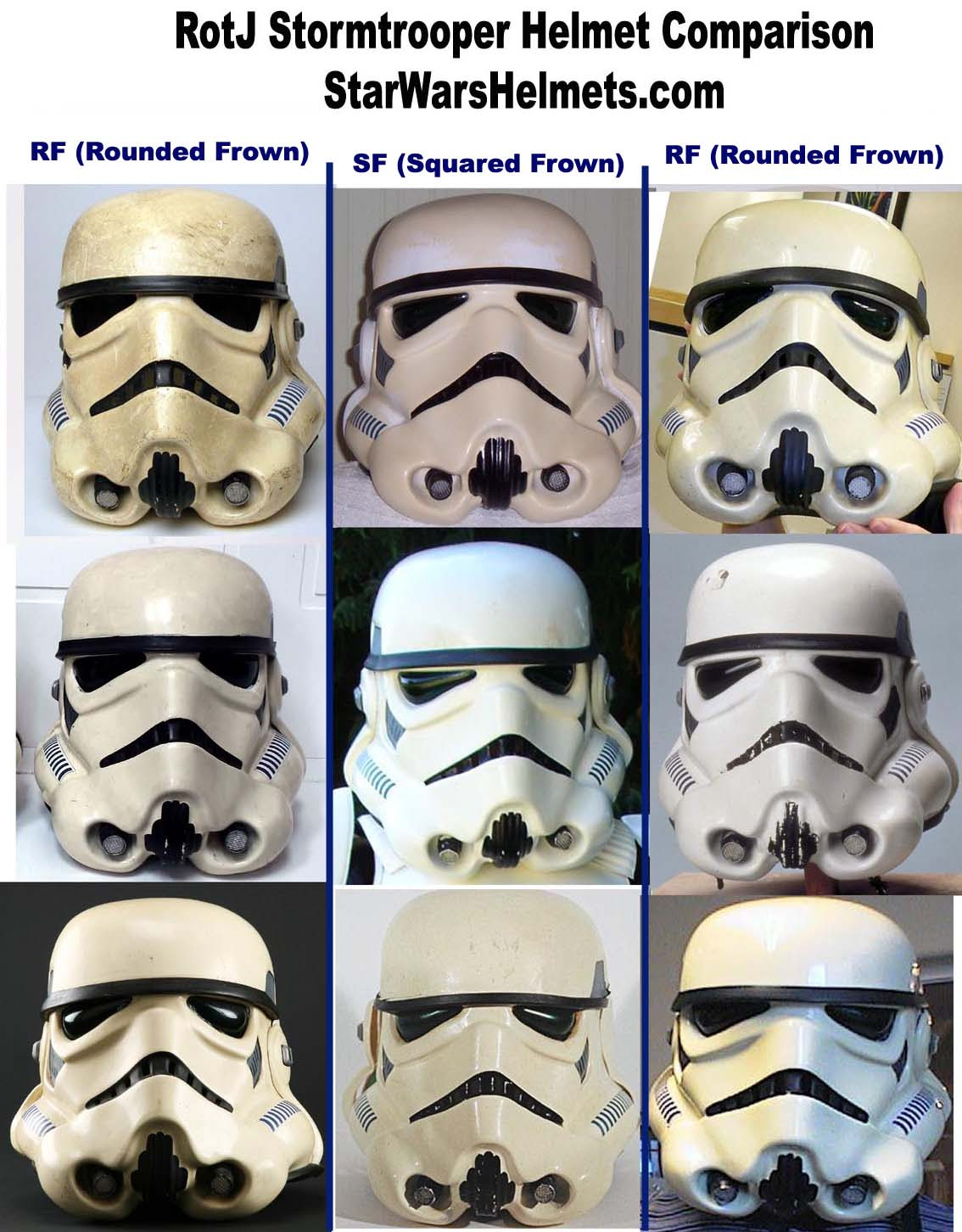 different types of stormtrooper helmets