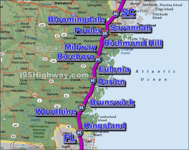 I 95 South Carolina Map