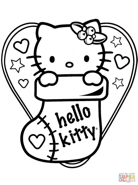 Hello Kitty Christmas Coloring Pages To Print - Learn to Color