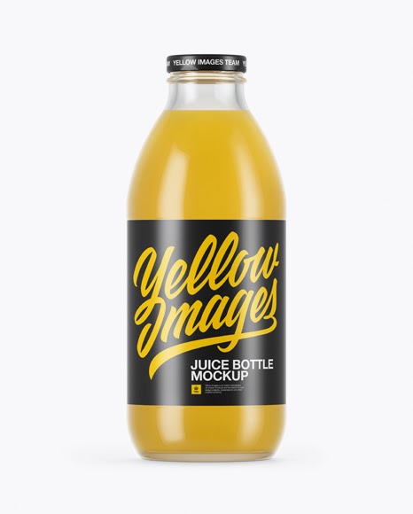 Download 750ml Clear Glass Orange Juice Bottle Packaging Mockups ... PSD Mockup Templates