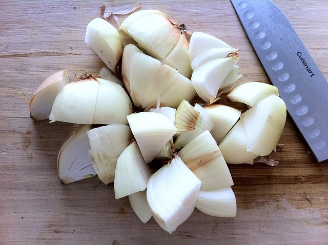 Chunked Onion for Stock