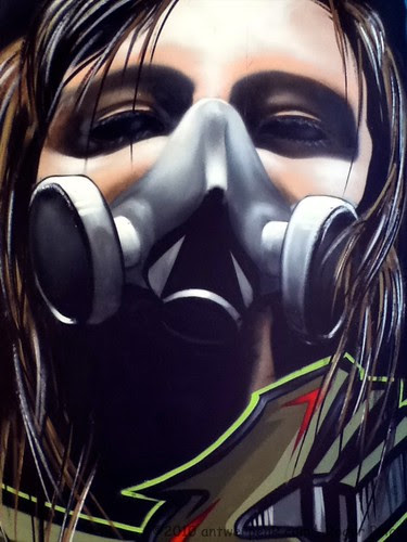 Gas mask girl @ Park Spoor Noord