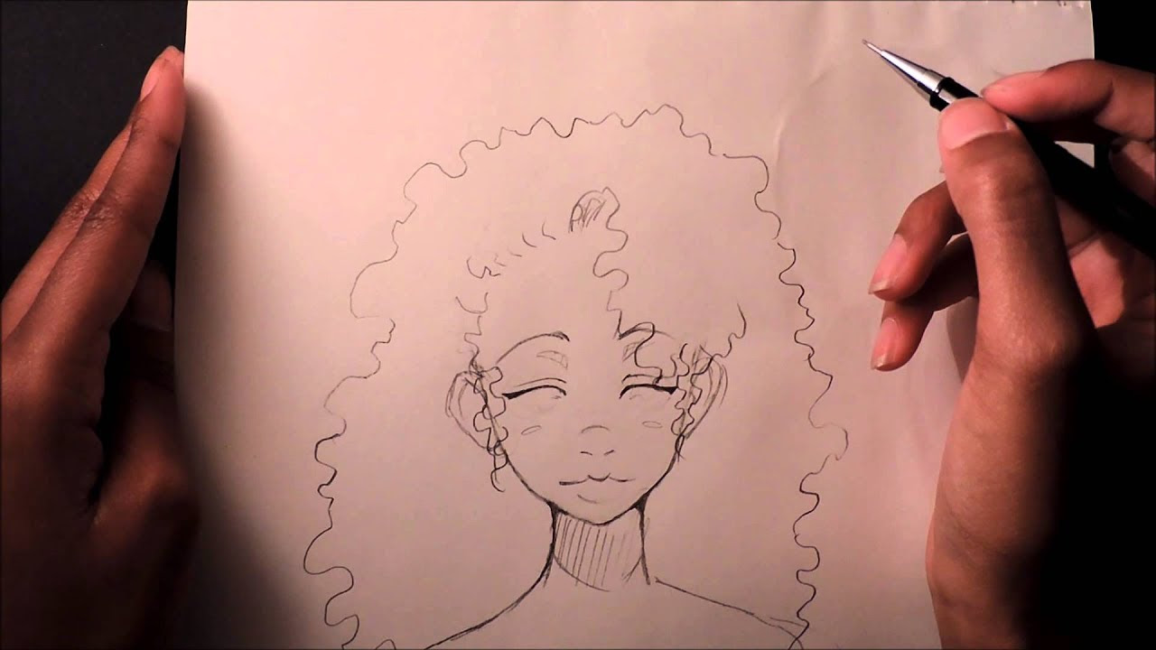 How to Draw Curly Afro Hair YouTube How to Draw Curly Afro Hair YouTube