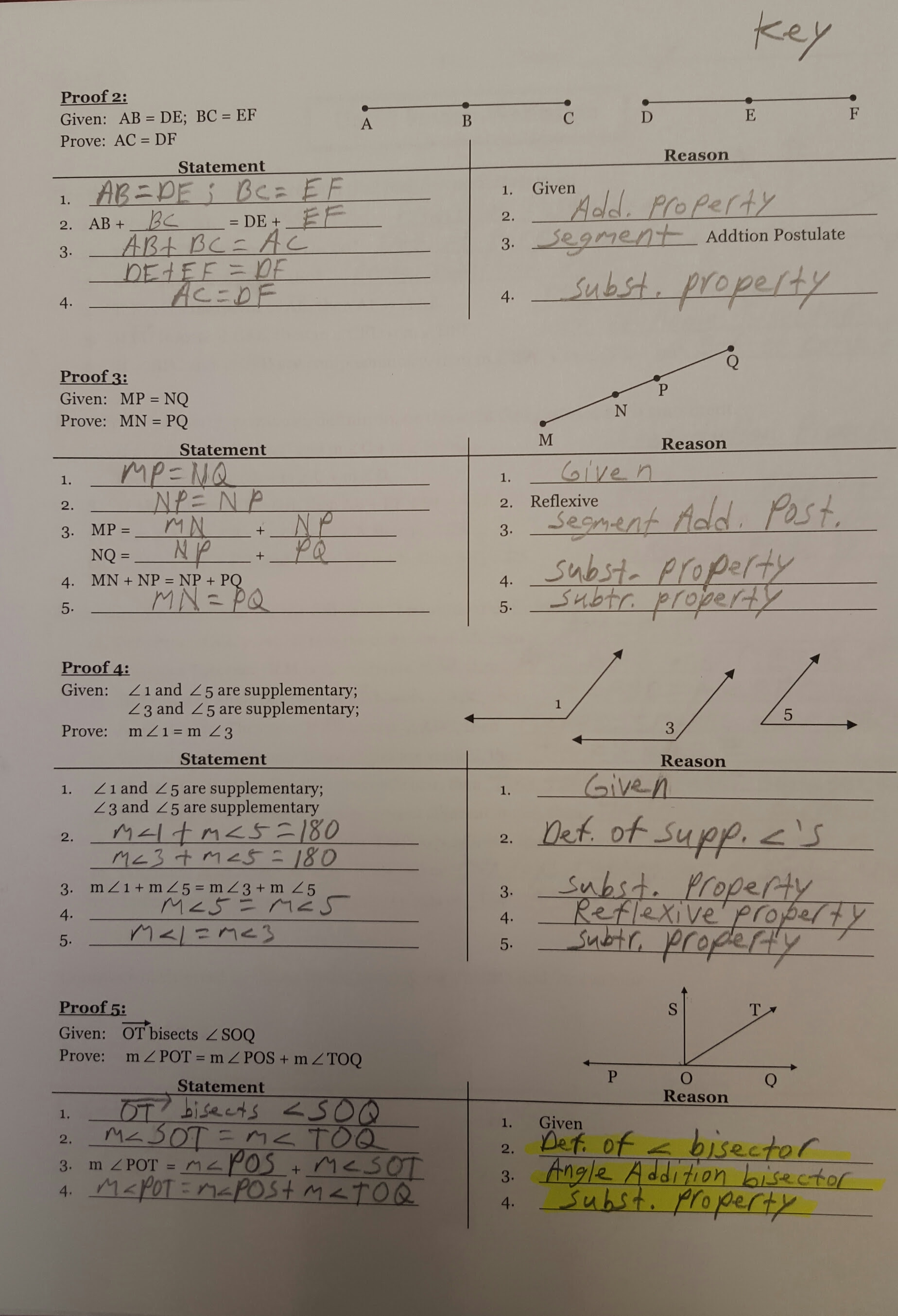 geometry unit 3 homework 7 answer key