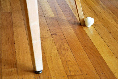 A chair leg.