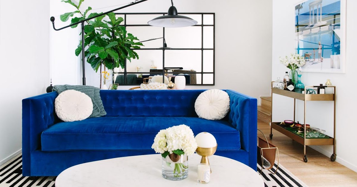 Cobalt Blue And White Living Room Ideas - divadesignsinunion