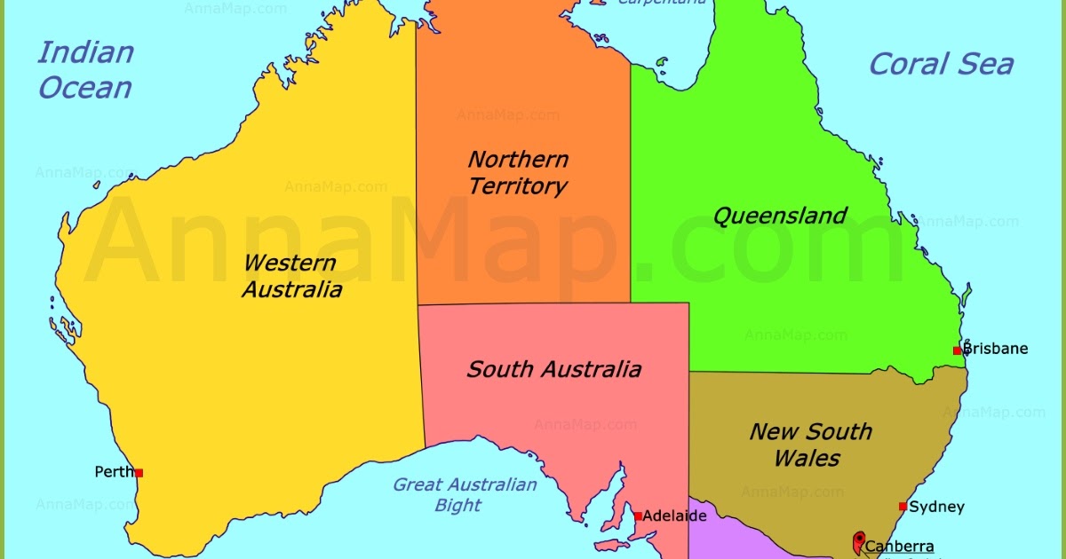 Civic Mockingbird Sweeten Map Of Australia States And Capitals