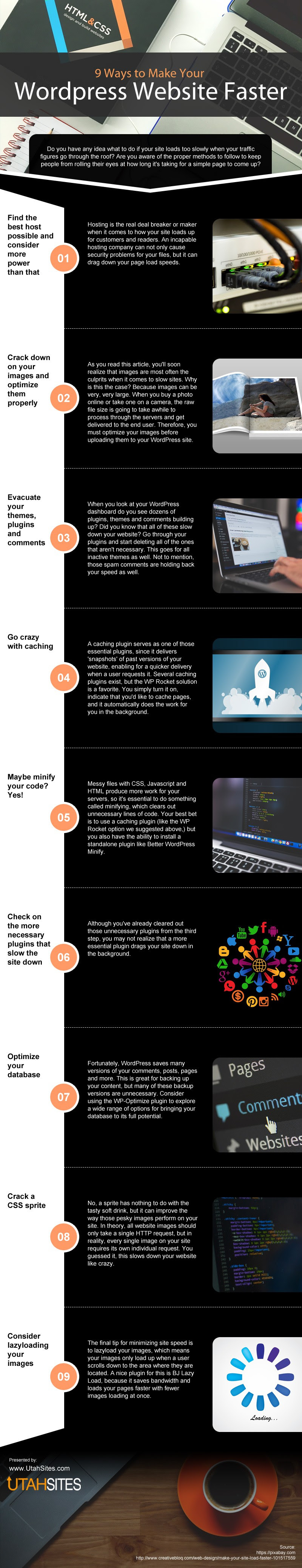 9 Ways to Make your WordPress Website Faster #Infographic #WordPress 9 Ways to Make your WordPress Website Faster