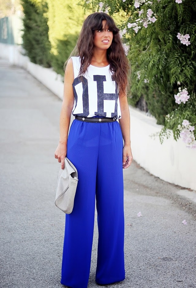 15 trendy street style outfits with palazzo pants