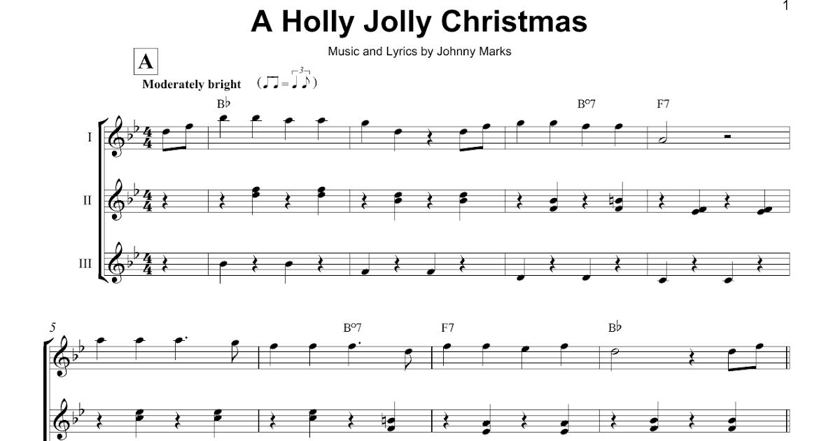 Christmas Sheet Music With Lyrics - Finest Sheet Music