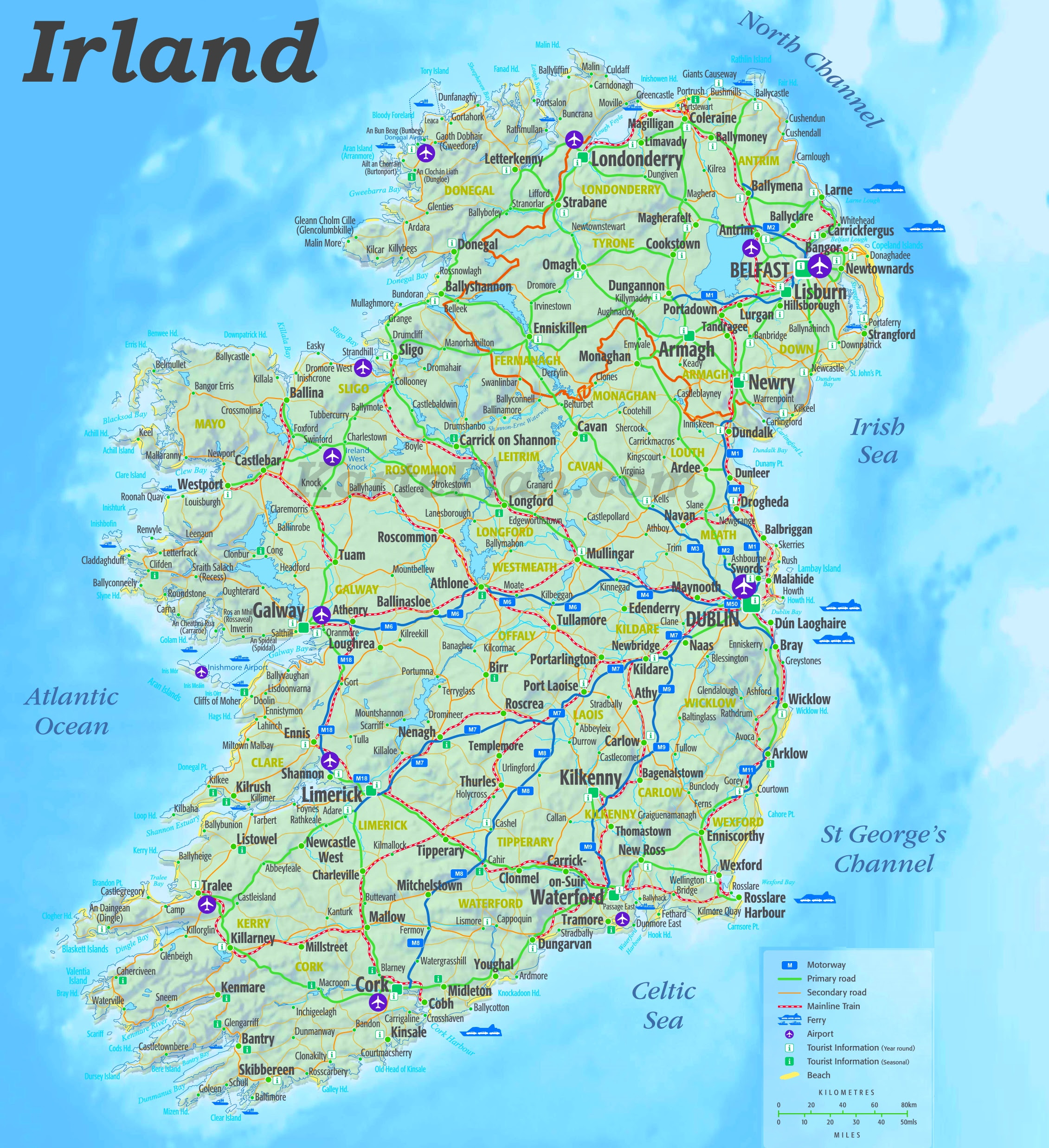 Karte Irland | Karte
