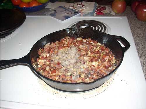 Frying the bacon