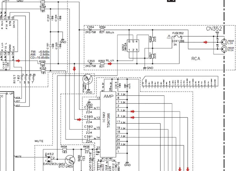 Schaltplan Autoradio Verstärker