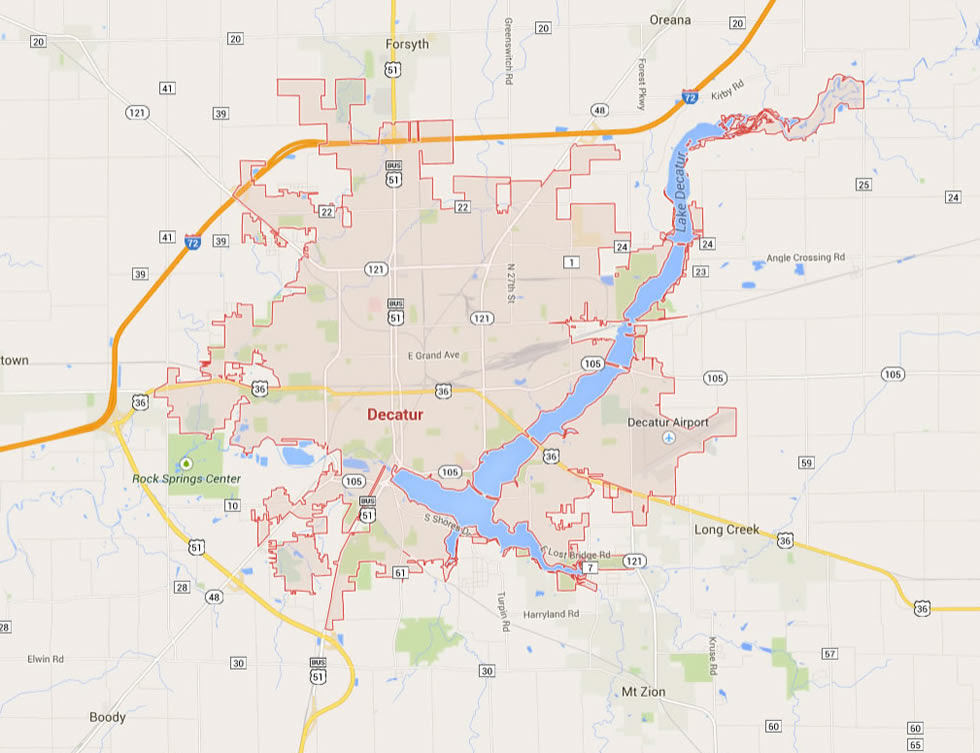 Decatur, Illinois Map