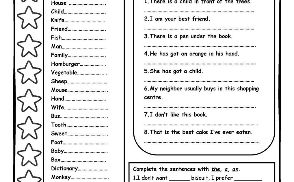 free worksheets about plural nouns latest select