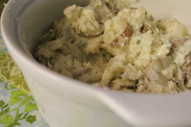 Creamy Chive, Onion and Parsley Potatoes