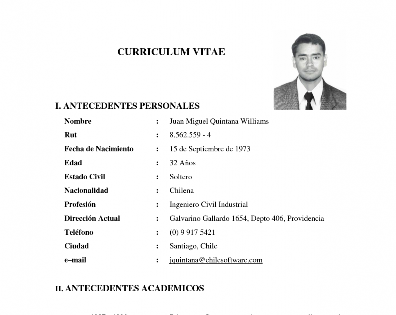 pickingupmymat: 17 Elegant Modelo De Curriculum Vitae Chileno