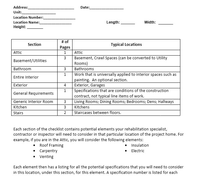 Home Repair List Template PDF Template
