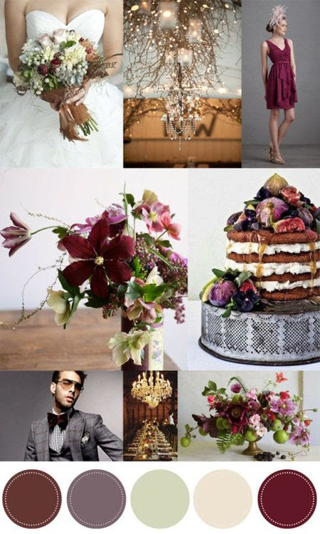 http://www.pinterest.com/pin/153122456051771637/ Fig Wedding: Color Inspiration: Pomegranate and Fig