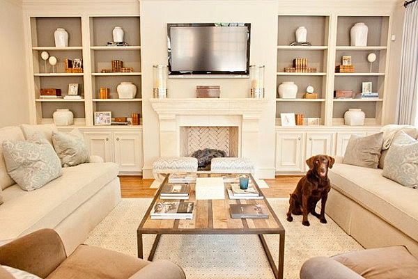 How To Decorate Living Room Built Ins, Decorating Bookcase Living Room