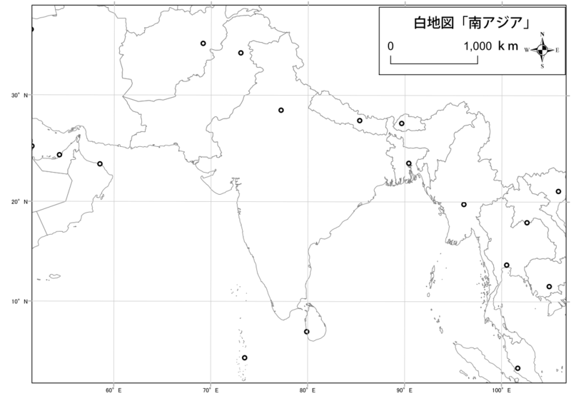 Badalii 世界地図 白地図 国境線あり