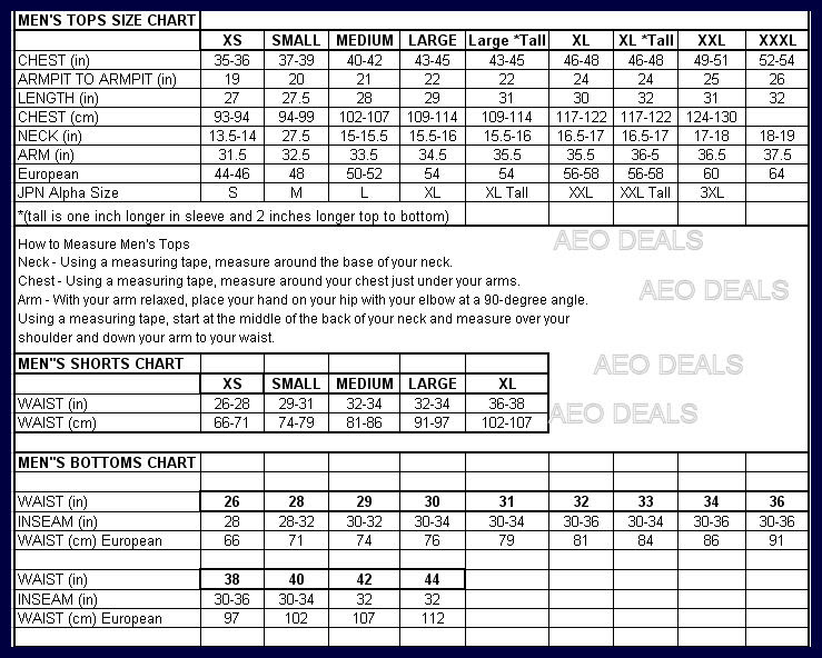 And Curvy Size Chart