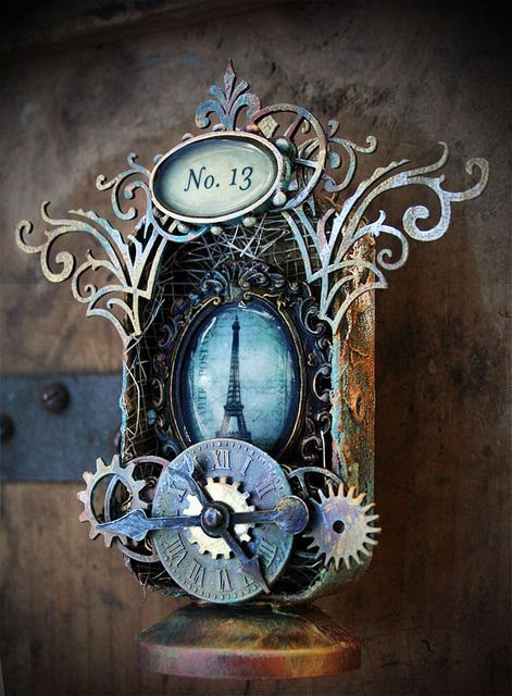 Mystere Altoid Tin Playing with metal, resin and texture. Check us out at http://jackandcatcurio.com/.