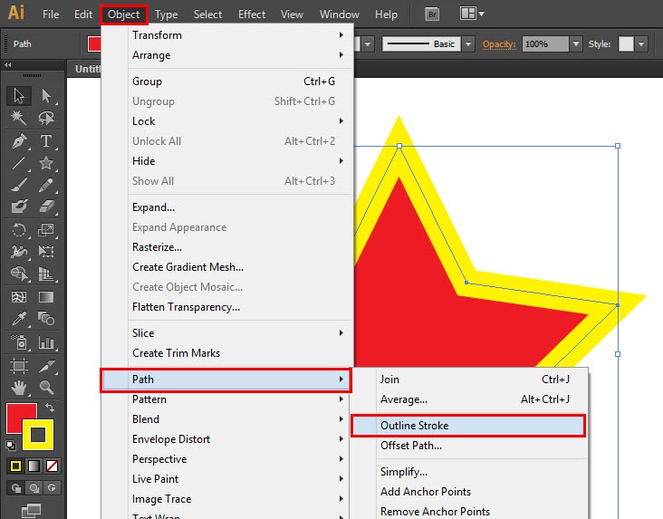 Cara Membuat Outline Pada Gambar Di Illustrator AR