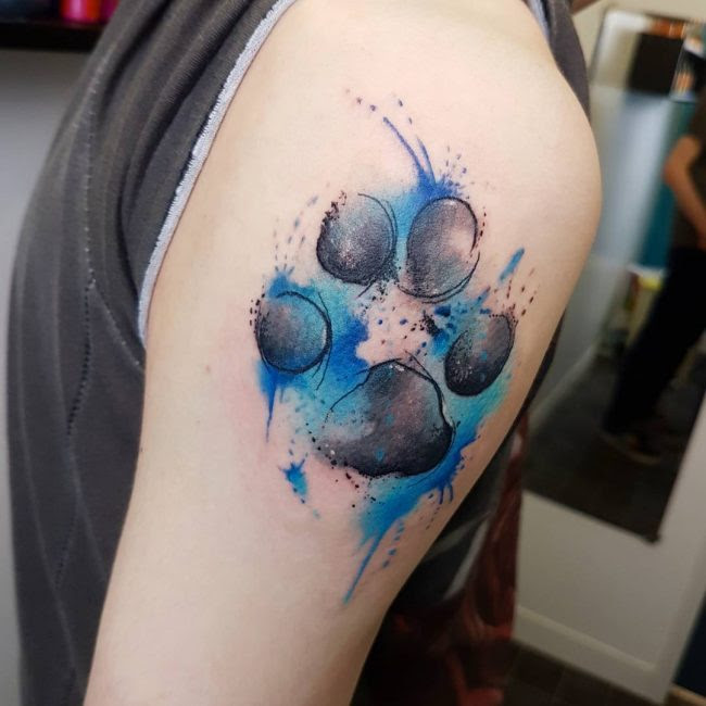 Forearm Footprints In The Sand Tattoo