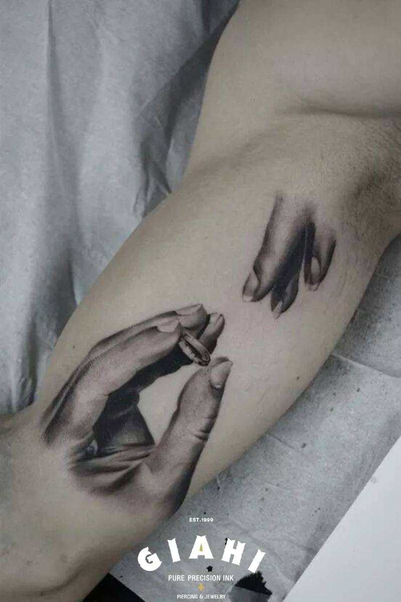 Realistic 3d Wedding Ring Tattoos Wedding Rings Sets Ideas
