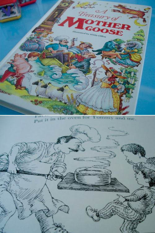 A Treasury of Mother Goose - Illustrated by Hilda Offen, Vintage Illustration