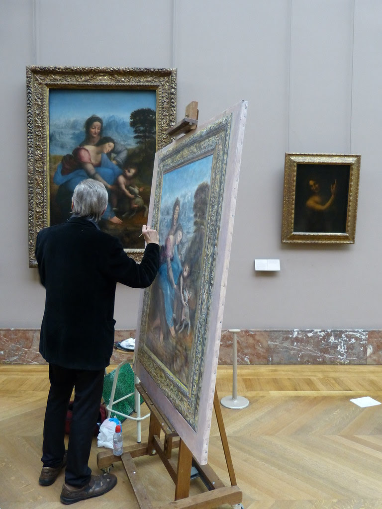 A painter at the Louvre