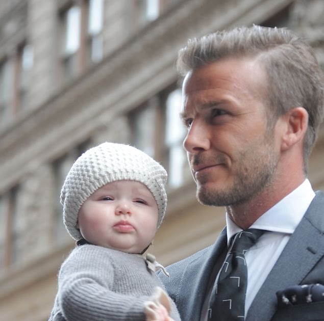 David Beckham and his daughter Harper…