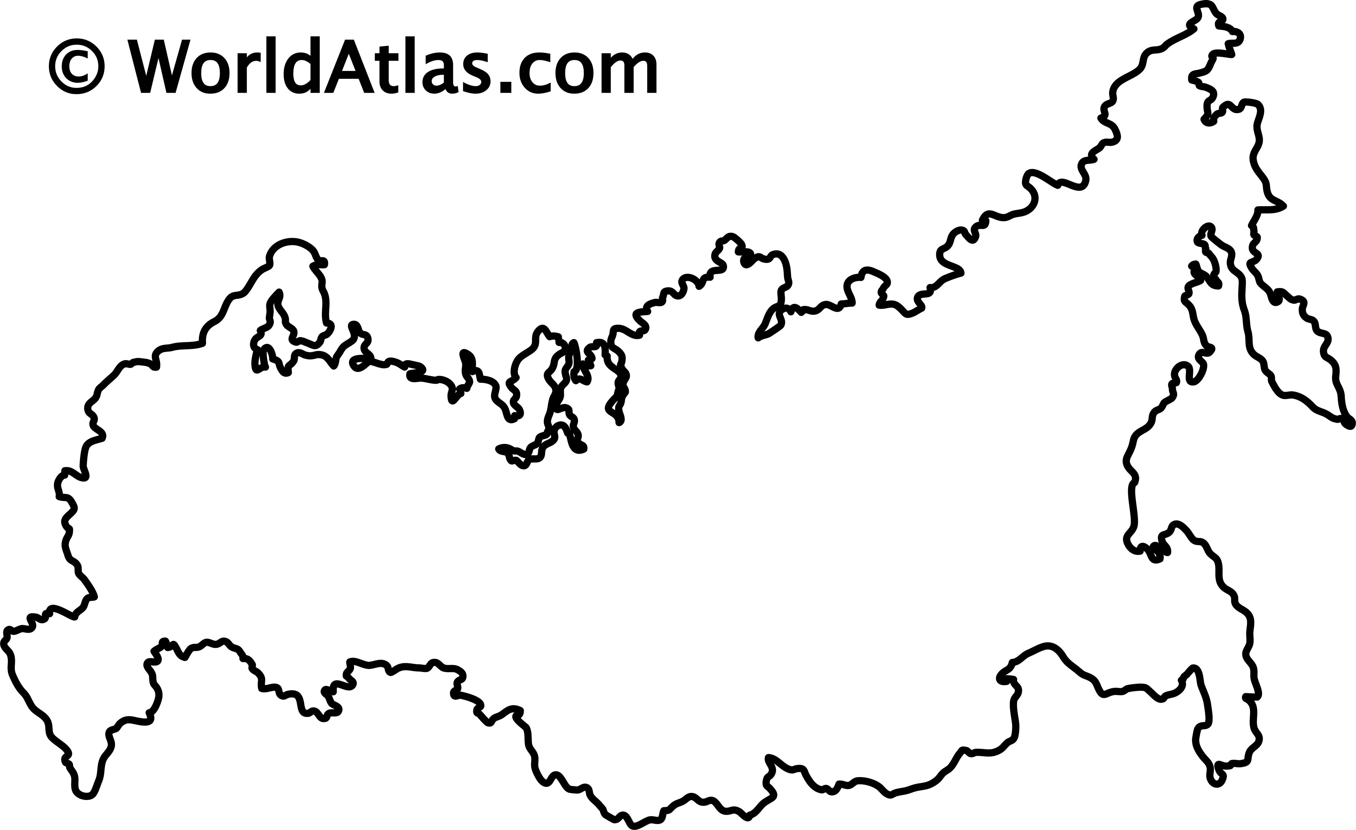 Blank Map of Russia