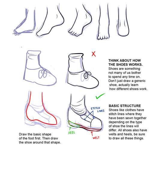 How To Draw Anime Shoes Step By Step - Howto Techno