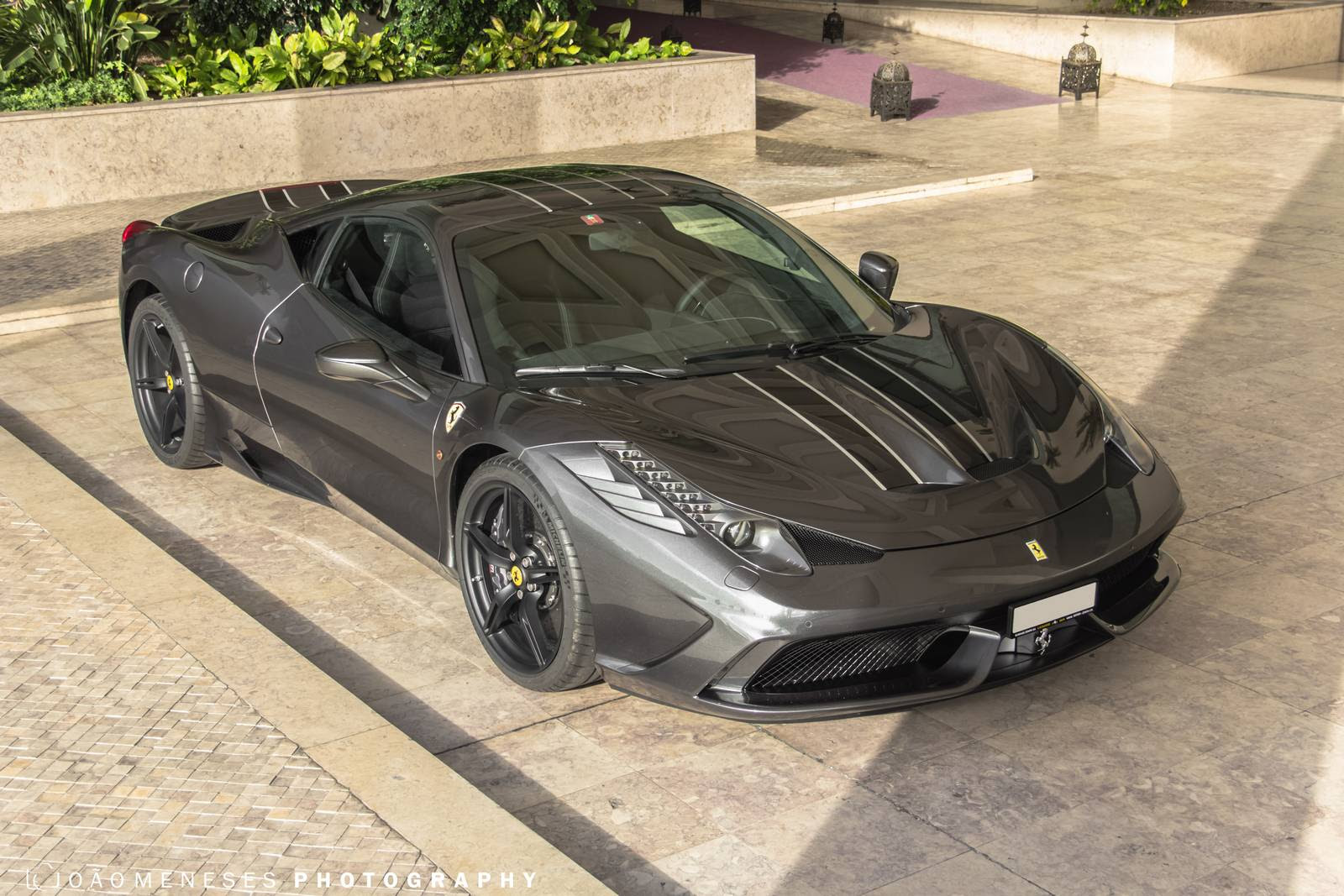 Grey Ferrari 458 Speciale at Hotel Cascais Mirage, Portugal GTspirit Grey Ferrari 458 Speciale at Hotel Cascais Mirage, Portugal GTspirit