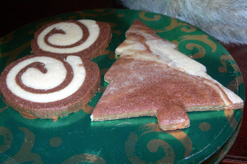 Mocha Orange Pinwheel and Marbled Cookies