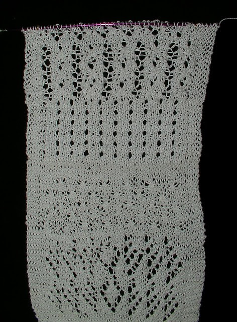 knitted sampler section