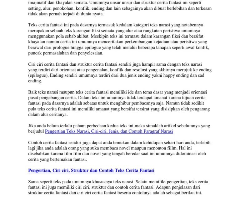 Cerpen beserta struktur teks cerpennya