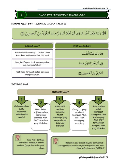 Nota Ringkas Pendidikan Islam Tingkatan 3 Kssm / Sejarah Tingkatan 1