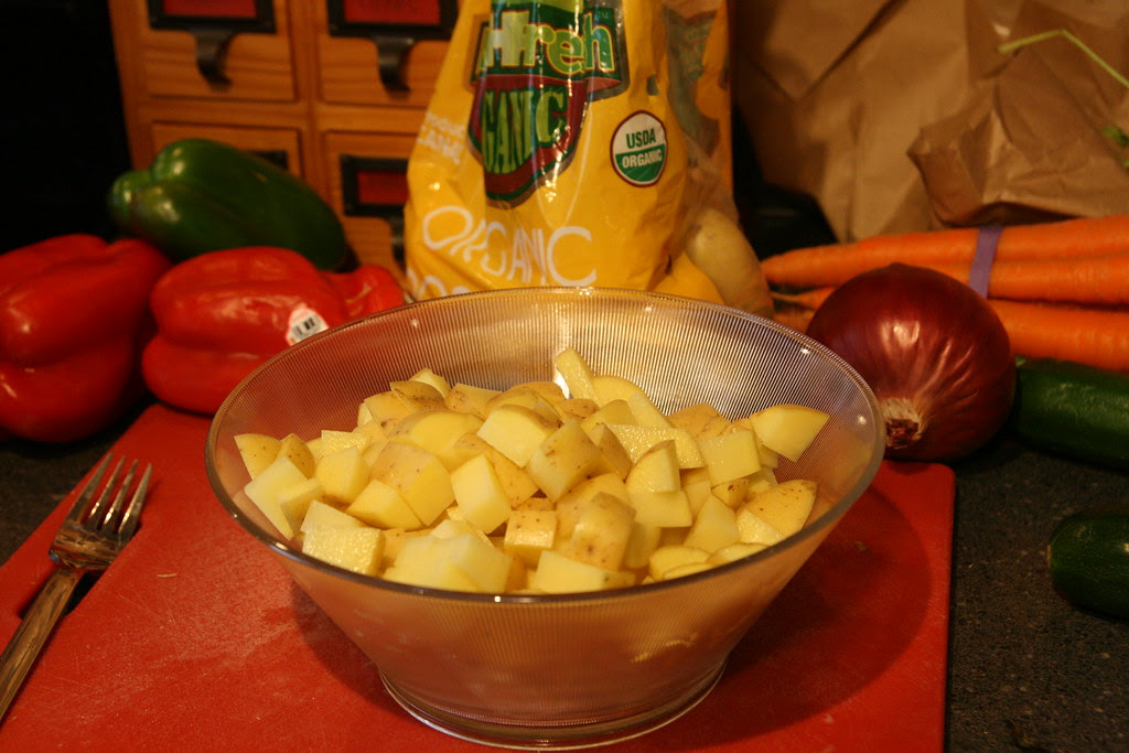 diced pots