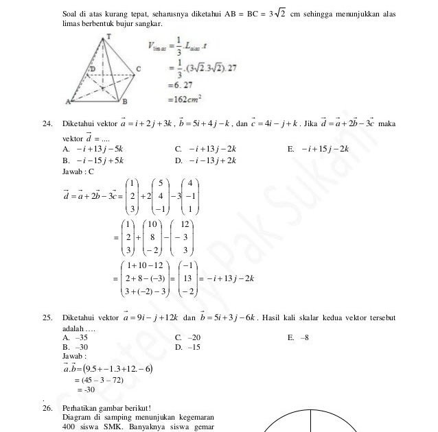 Soal Dan Jawaban Matematika Kelas 12