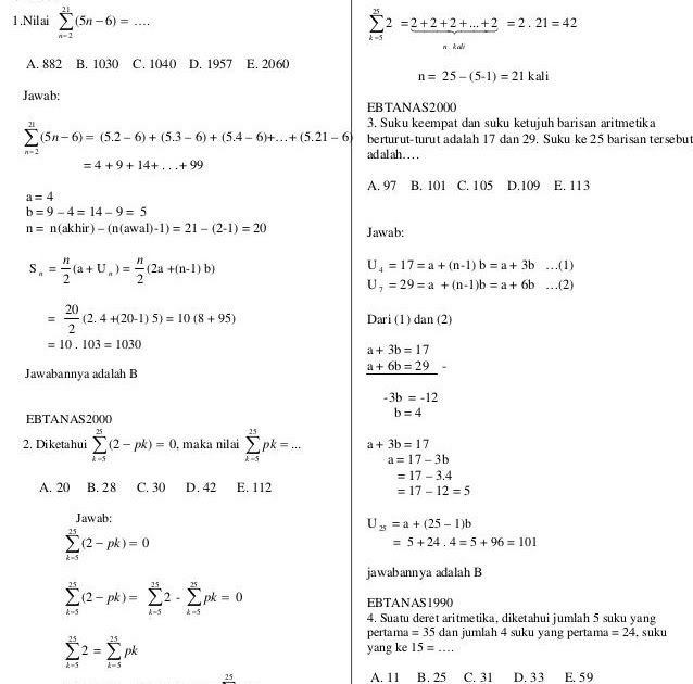 Soal Dan Pembahasan Induksi Matematika Kelas 11