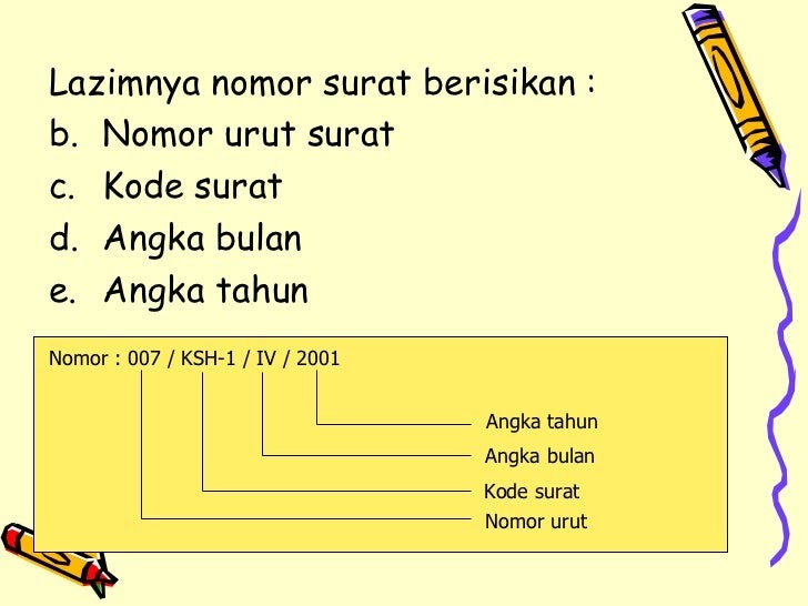 Cara Menulis Nomor Surat Yang Benar - Kumpulan Surat Penting