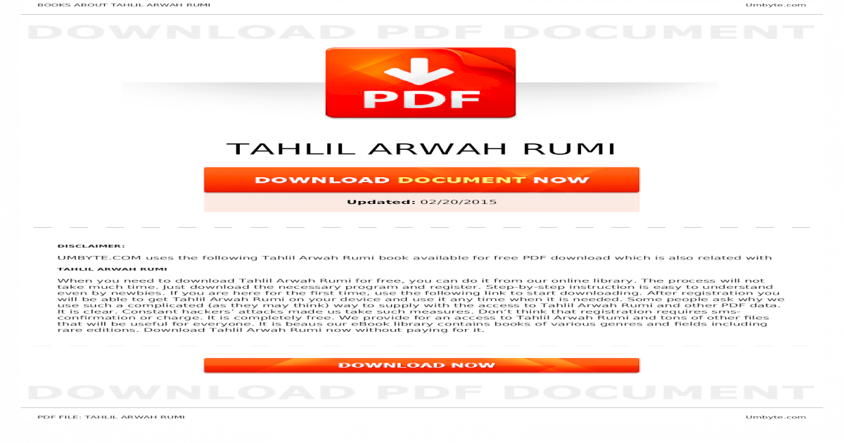 Tahlil ringkas pdf download