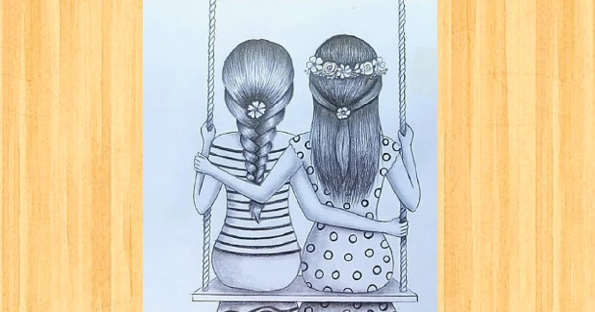 Friendship Pencil Drawing Images - canvas-stop