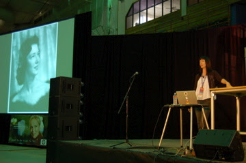 Jenny Hart giving her "talk"
