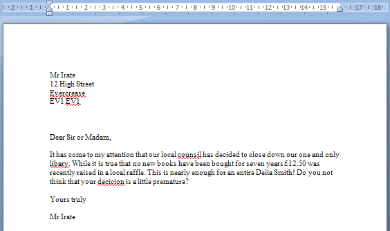 Learn MS Word Adding An Address To A Letter