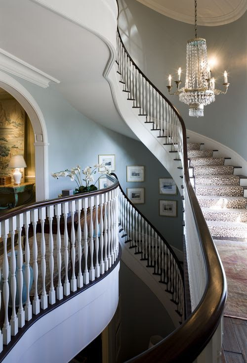 Farrow and Ball Light Blue hall Farrow and Ball #22